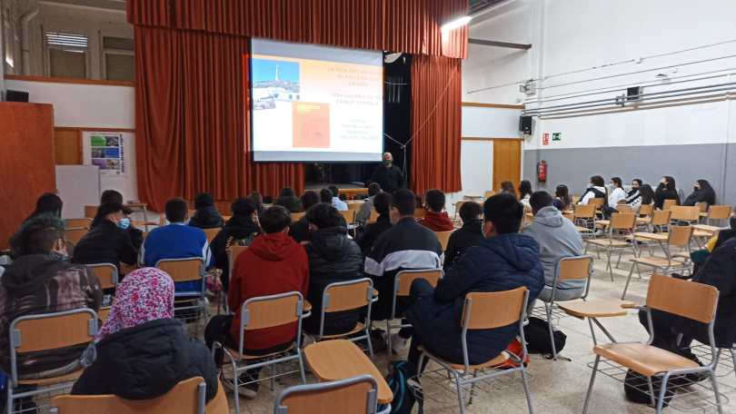 Joan Pinyol a l'Institut Pompeu Fabra de Badalona